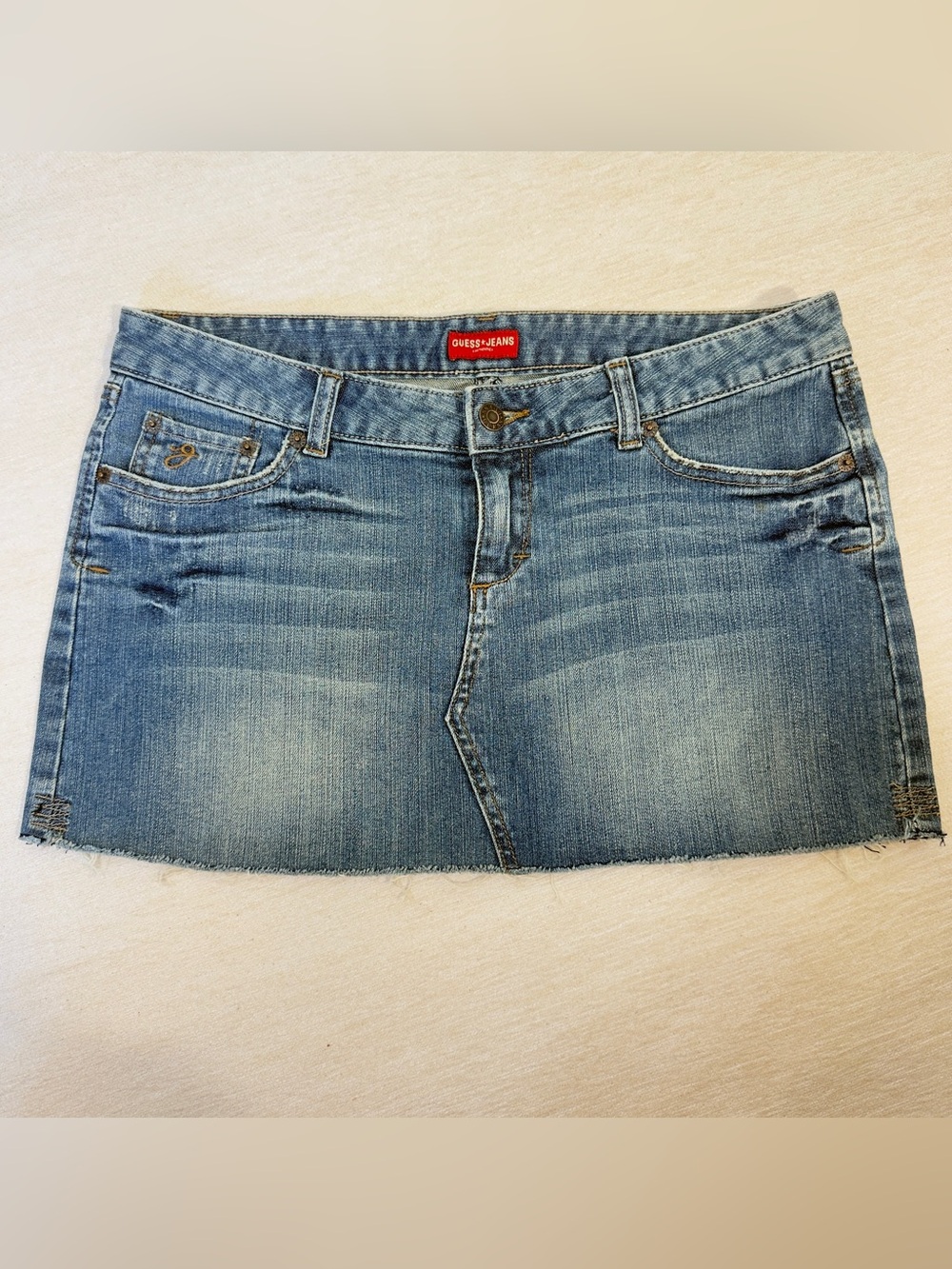 GUESS Light Blue Denim Mini Skirt